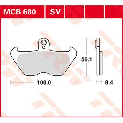 Pastillas de freno sinterizadas serie SV TRW MCB680SV