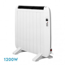 Emisor Termico Gaban 1200w X En Aluminio Blanco Remoto Lcd,temporizador Mural/portat.58,5x72x5,5 Cm