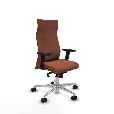 Albacete dirección sincro bali marrón brazos 2D base aluminio ruedas 65 nailon