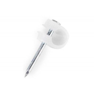 Grapa Cable coaxial 6mm CERRADA BOLSA 100 Und