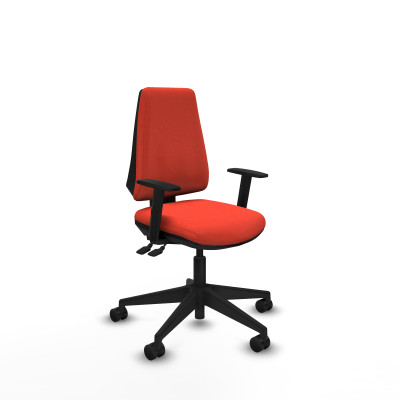 Elche AS bali naranja oscuro brazos 1D base piramidal ruedas nailon 65mm