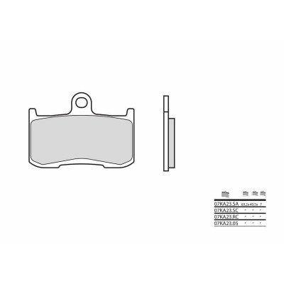 Pastillas de freno sinterizadas de competición Brembo 07KA23RC 07KA23RC