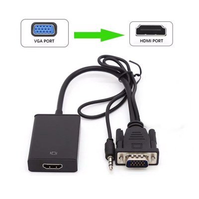 Cable adaptador - conversor phoenix de vga a hdmi con audio jack 3.5 - macho - hembra