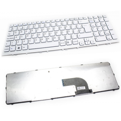 Teclado compatible para portátil SONY sve15 / sve17 series blanco