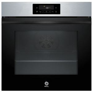 Horno pirolítico Balay 3HB4821X3, 71 litros, 7 funciones, Aqualisis, AirFry, AutoChef 10 recetas, clase A+, horno de leña, acero inoxidable