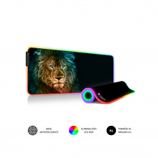 SUBBLIM Alfombrilla/Tapete Ratón con Luz LED RGB 9 colores Extra Grande León