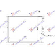 RADIATOR 2.5D-Tdi - A/C (638x450x36) (NRF)