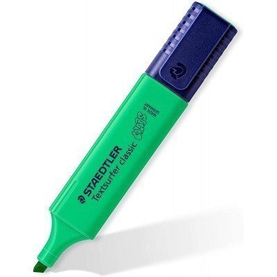 Staedtler Textsurfer Classic 364 Rotulador Marcador Fluorescente - Punta Biselada - Trazo entre 1mm-5mm - Tinta con Base de Agua - Color Verde Palido