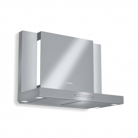 Campana decorativa de pared horizontal Bosch DWB099752, Serie 8, 90 cm, 770 m3/h, clase C, 3 velocidades + intensivo, 58dB, acero inox