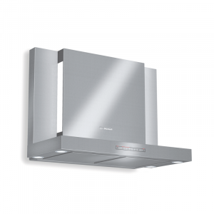 Campana decorativa de pared horizontal Bosch DWB099752, Serie 8, 90 cm, 770 m3/h, clase C, 3 velocidades + intensivo, 58dB, acero inox