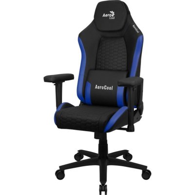 Silla gaming aerocool crown negra - azul