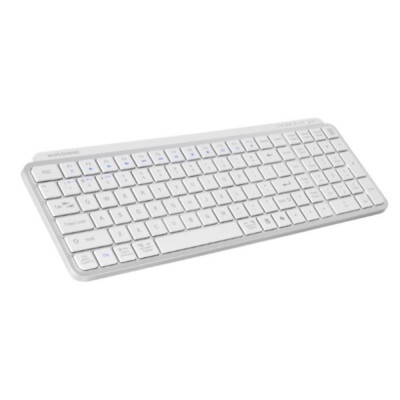 Teclado mars gaming mksilenkeyswes inalambrico blanco