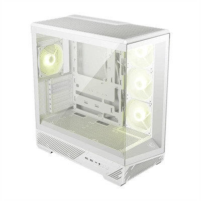 Caja ordenador gaming msi mag pano 130r pz atx argb cristal templado blanca