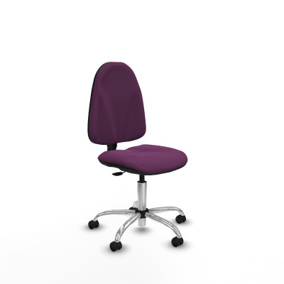 Algarra CP similpiel morado base cromada ruedas autofrenantes 50mm