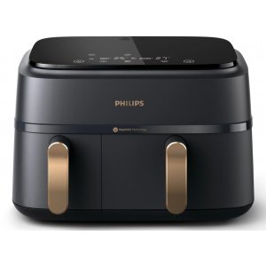 Freidora de aire Philips NA352/00, 2 cestas, 9 litros, 2750W