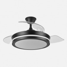 Ventilador Dc Esparta Negro Mini 59w 6980lm 91d 3asp.d Esp.3000-4000-6000k Remoto+Reg.intensidad+tempor+memori