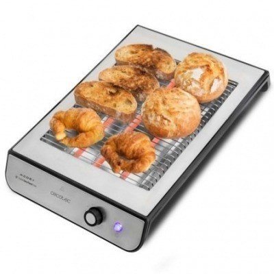 Tostador Cecotec Turbo Easytoast Inox/ 900W/ Gris