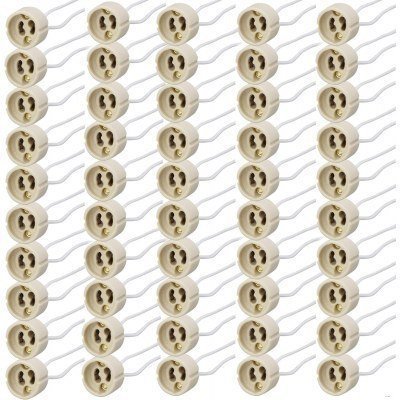 Portalamparas GU10 Ceramico Cable 150mm (50 unidades)