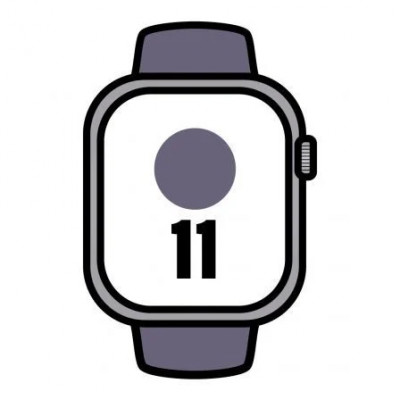 Apple Watch Series 11/ GPS/ 46mm/ Plata/ Correa Niebla Lila (M/L)