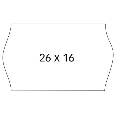 Apli Pack con 6 Rollos de 1.000 Etiquetas Blancas para Maquinas Etiquetadoras de Precios de 2 Lineas - Tamaño 26x16mm - Adhesivo Permanente - Compatibles con Modelos 101419 y 102365