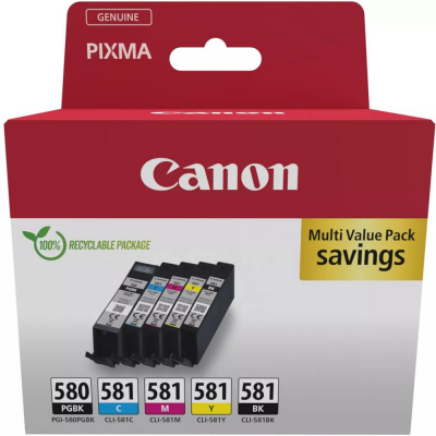 Multipack canon pgi - 580 pgbk + cli - 581 cymbk