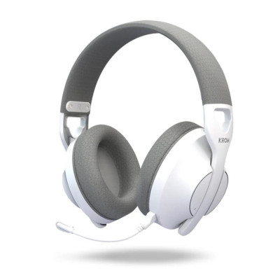Auriculares gaming krom phase inalambrico blanco