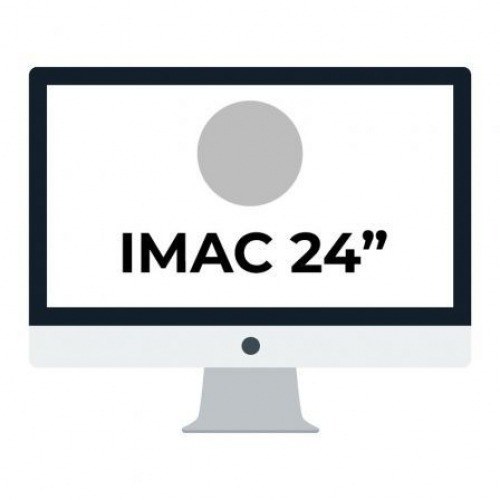 Apple iMac 24 Retina 4.5K/ Chip M1 CPU 8 Núcleos/ 8GB/ 256GB/ GPU 8 Núcleos/ Plata