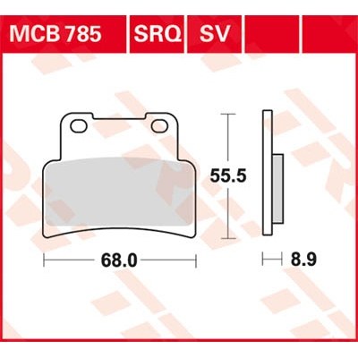 Pastillas de freno sinterizadas serie SV TRW MCB785SV