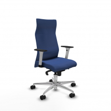 Piqueras y Crespo Albacete direcci?n sincro bali azul marino brazos 1D blancos base aluminio ruedas 65 nailon