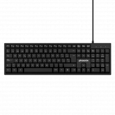 Phoenix k100 teclado multimedia usb negro qwerty oficina