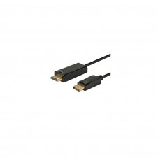 Savio CL-56 adaptador de cable de vídeo 1,5 m DisplayPort HDMI tipo A (Estándar) Negro