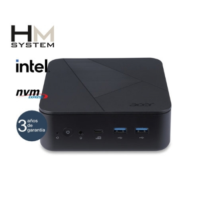 HM Liten Acer - Mini - Montable detrás de monitor- Intel N100 - 8GB - 256GB M.2 - Wifi - USB-C - HDMI - 3 años garantía - 30 días DOA