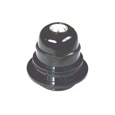 Portalamparas E27 Baquelita Roscado color NEGRO