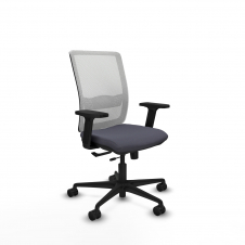 Piqueras y Crespo Haches traslack malla blanca bali gris oscuro brazos 2D base nailon ruedas 65mm nailon