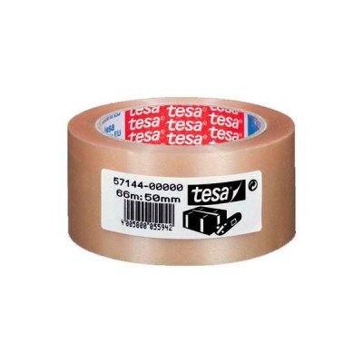 TESA Paq.6 rollos precinto Tesapack extra fuerte PVC rugoso 66mx50mm transparente
