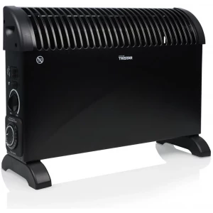 Convector Princess KA-5104, 2.000 W, 3 potencias, turbo, termostato regulable, negro
