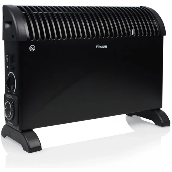 Convector Princess KA-5104, 2.000 W, 3 potencias, turbo, termostato regulable, negro