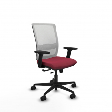 Piqueras y Crespo Haches traslack malla blanca bali granate brazos 2D base nailon ruedas 65mm nailon