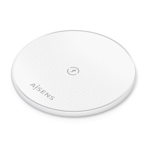 AISENS - CARGADOR INALAMBRICO USB-C 15W PARA MOVIL, BLANCO