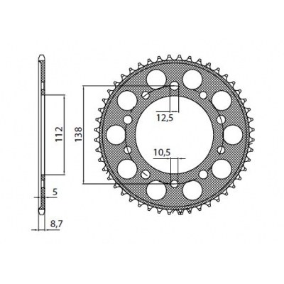 Coronas Works Triplestar de aluminio SUNSTAR SPROCKETS 5-5485-48