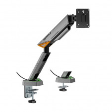 SOPORTE DE MESA GAMING TV/MONITOR AISENS 17 - 49 1 BRAZO GIRATORIO/INCLINABLE HASTA 16KG RGB GREY
