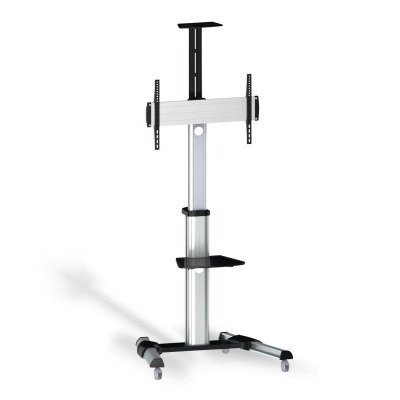 Aisens Soporte De Suelo Pro Con Rueda Bandeja Para Dvd Y Soporte De C