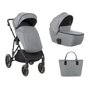 Carrito de bebé Kikkaboo 2 en 1 con capazo Thea Gris