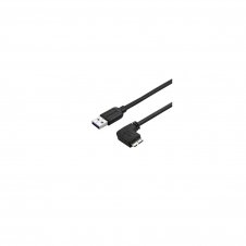 StarTech.com Cable delgado de 1m Micro USB 3.0 acodado a la derecha a USB A macho a macho negro