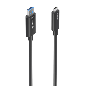 AISENS - CABLE USB3.2 GEN2x1 10GBPS AOC SOLO DATOS, USB-A/M-USB-C/M, NEGRO, 40M