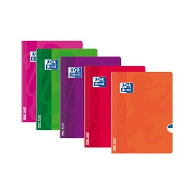 OXFORD LIBRETA GRAPADA TAPA PLASTICO OPENFLEX 48H 90G HORIZONTAL A4 COLORES SURTIDOS