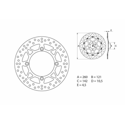 Disco de freno Brembo 68B407B5 68B407B5