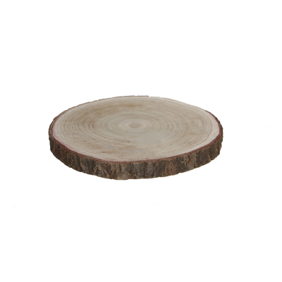 Base decorativa tronco de madera ø30 x 3 cm