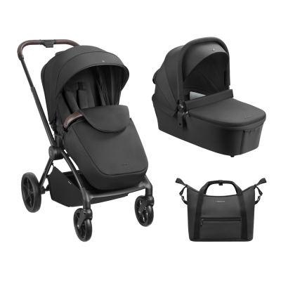 Carrito de bebé 2en1 con capazo Kara Negro 2025