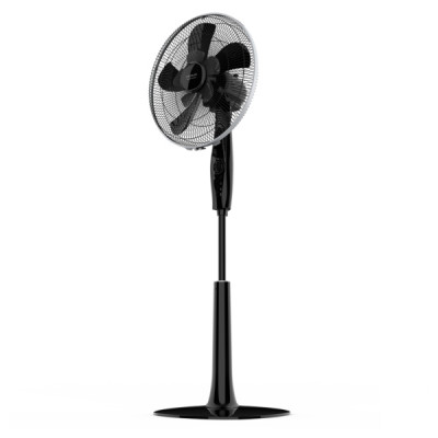 Cecotec EnergySilence 1020 Extreme Flow Ventilador de Pie con 10 Aspas - 60W - Diametro de 40cm - Temporizador 2h - 3 Velocidades - Silencioso - Altura Ajustable de 115 hasta 135cm - Color Negro